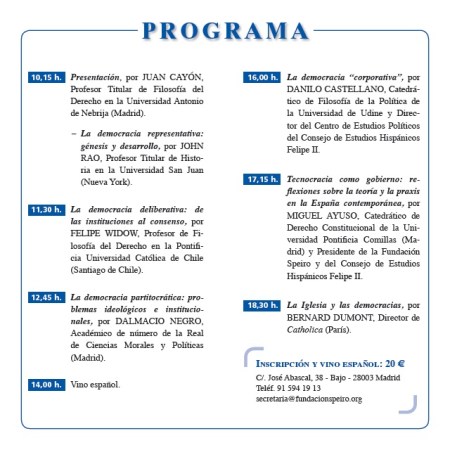 Tecnocracia y democracias - Programa