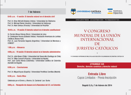 Programa V Congreso Mundial de la UIJC