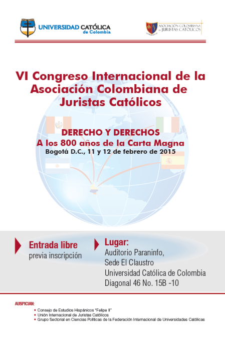 VI Congreso Internacional de la Asociación Colombiana de Juristas Católicos