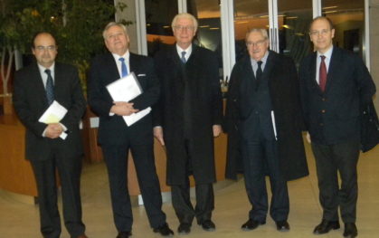Julio Alvear, Iván Aróstica, Raúl Beltersen, Pablo Rodríguez y Miguel Ayuso (foto UDD)